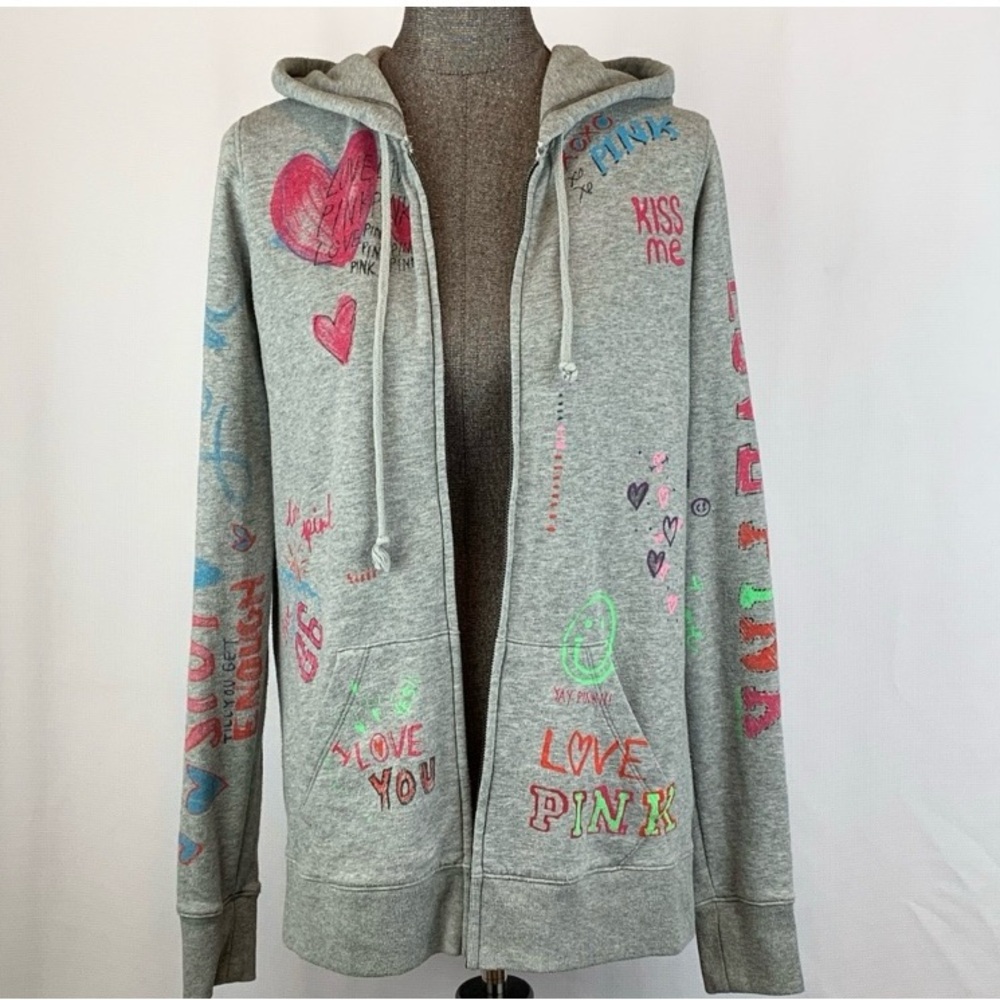 🌺 PINK-VS -Graffiti Hoodie -Limited Edition 🌺